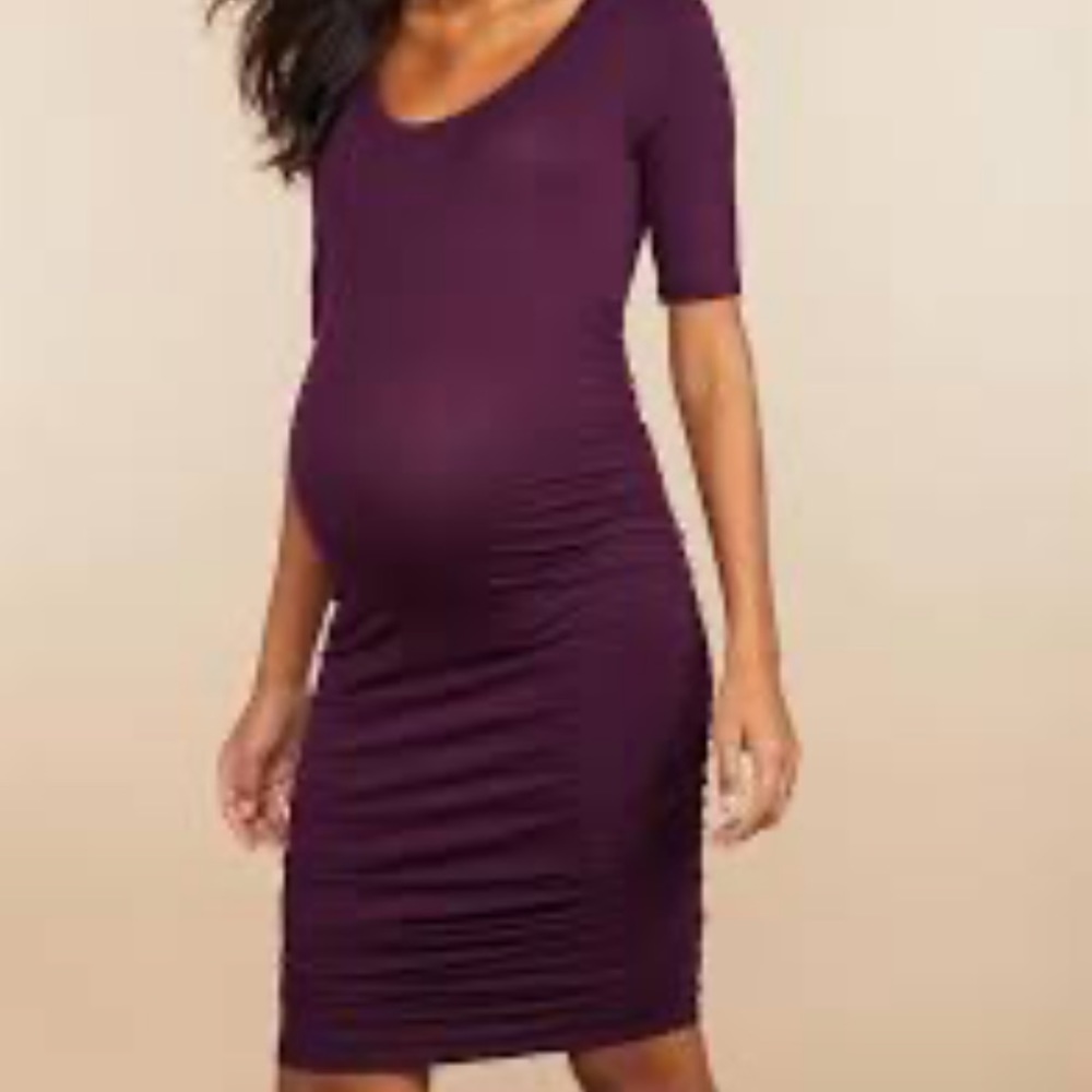Maternity Side Ruches Dress - Picture 5 of 5